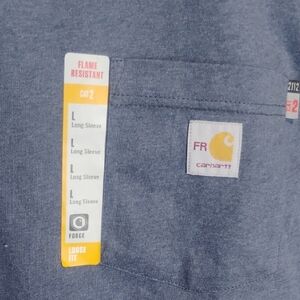 Carhartt Flame Resistant Blue Pocket Shirt
